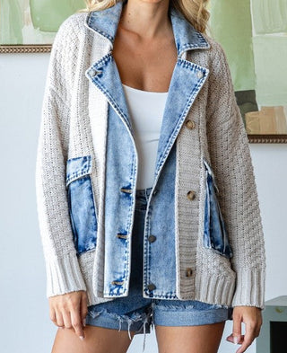Lounge Denim Layered Jacket