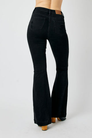 Judy Blue HW Tummy Control Black Flare Jean