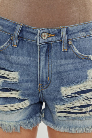 Kancan Mid Rise Boyfriend Shorts