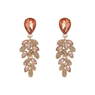 Crystal Drop Cluster Earrings