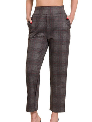 Plaid Dress Casual Pants