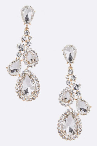 Mix Crystal Chandelier Earrings