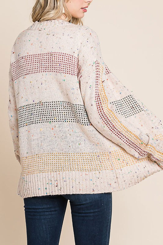 Confetti Color Block Cardigan