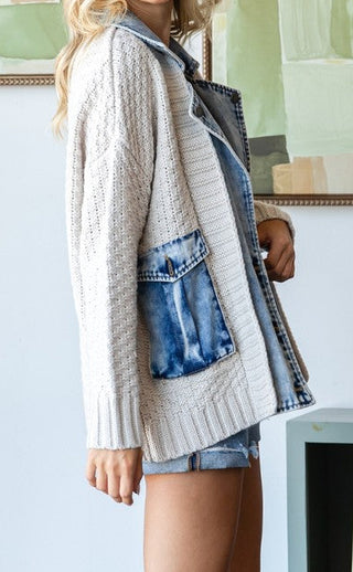 Lounge Denim Layered Jacket