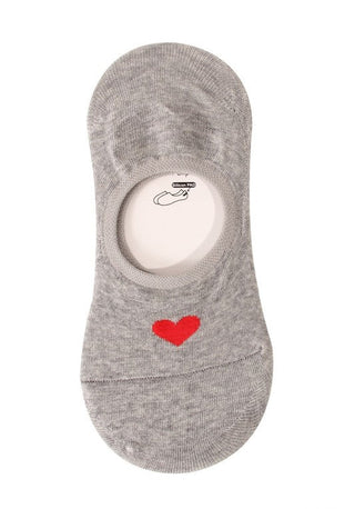 Lovey Heart Slip On Socks