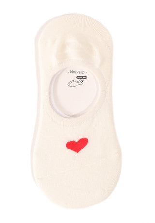 Lovey Heart Slip On Socks