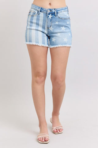 Judy Blue Stars & Stripes Distress Shorts