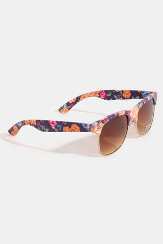 Abstract Floral Frame Sunglasses