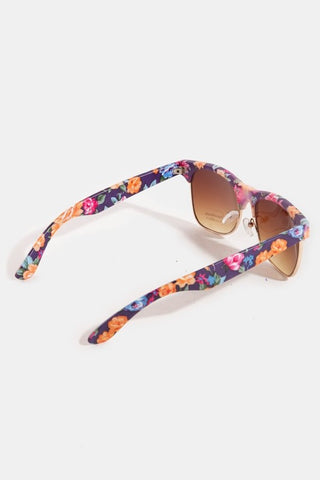 Abstract Floral Frame Sunglasses
