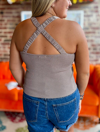 V-Neck, Criss Cross Tank