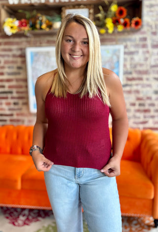 V-Neck Knit Top