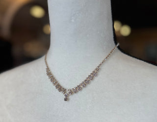 Gold Drop Dainty Formal Necklace