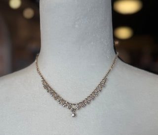 Gold Drop Dainty Formal Necklace