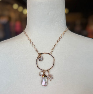 Necklace-Ring w/ Freshwater Pearl