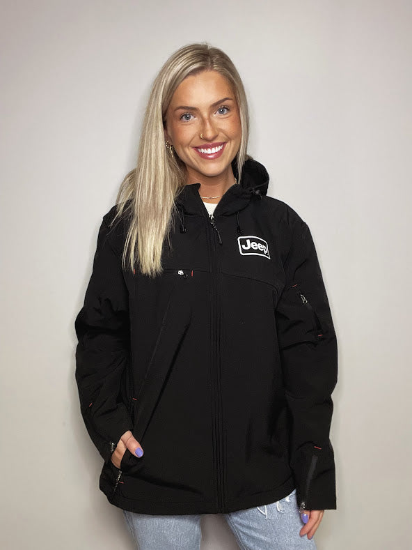 Jeep® Rectangle Logo Hooded Softshell Jacket