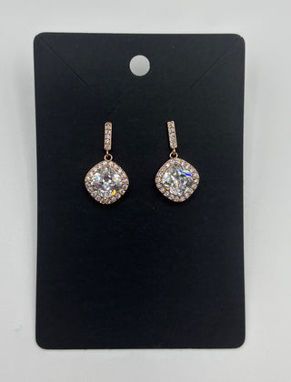 Square Rose Gold Earrings
