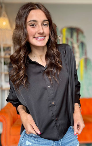 Satin Cropped Blouse