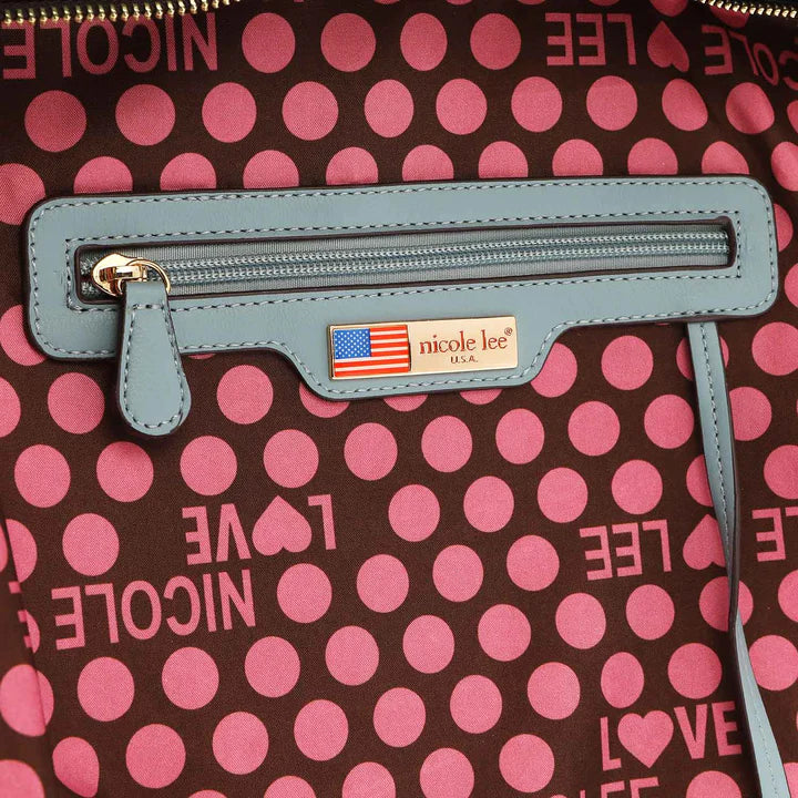Nicole Lee, Blue Dakota Handbag Set