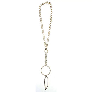 Necklace-Simple Geometric Y Pendant Necklace