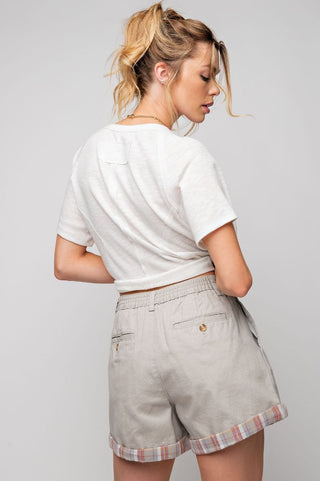 Washed Twill Shorts