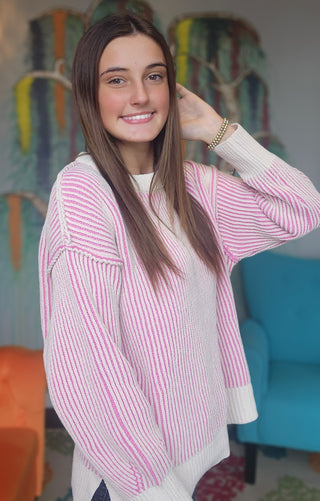 Two Tone Crewneck Sweater