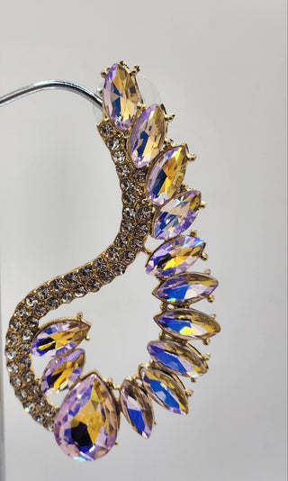 Gold Winged Iridescent Earring