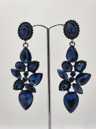 Shaped Navy Drop Earring