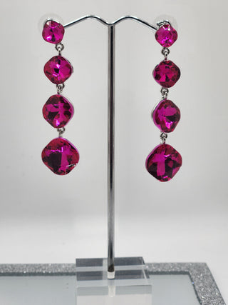 Four Tier Fuchsia Dangle Earring