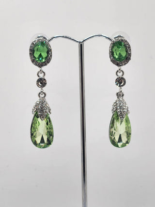 Sage Drop Silver Earrings