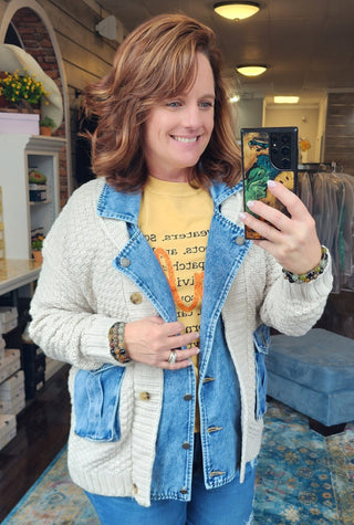 Lounge Denim Layered Jacket