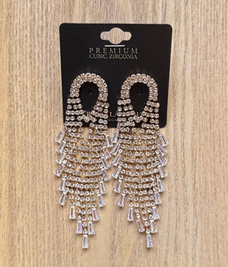 Gold Fringe Dangle Earrings