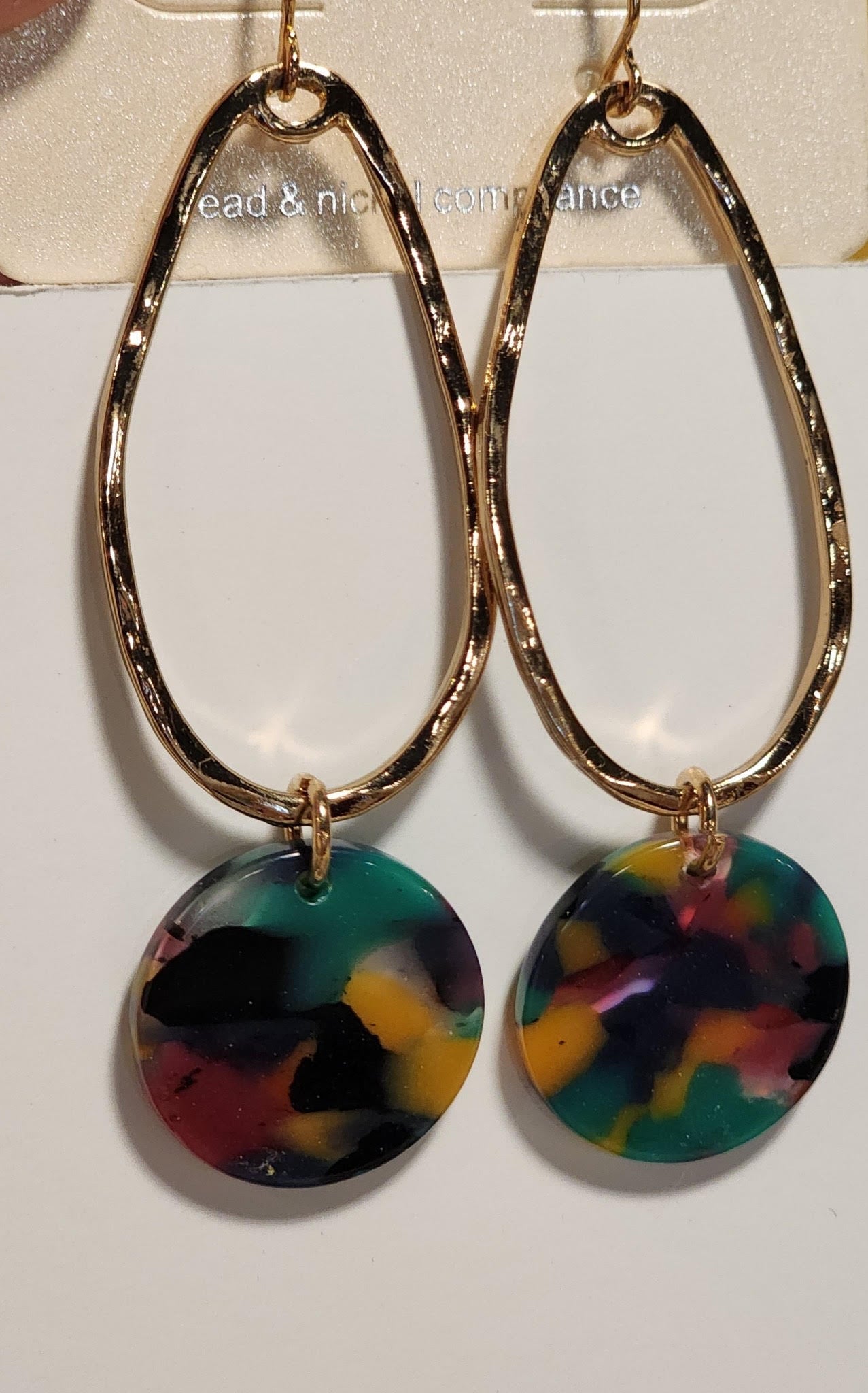 Multi Color Drop Earrings