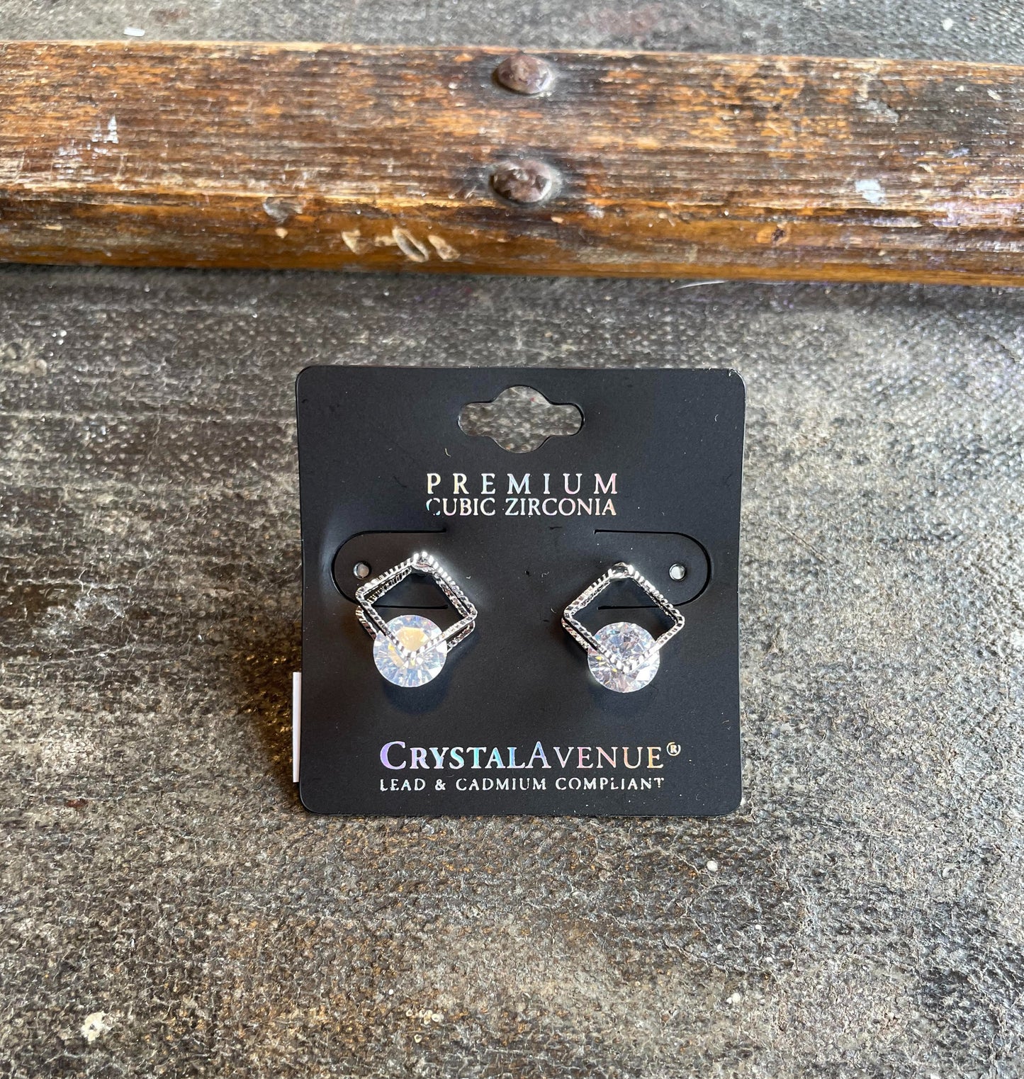 Unique Square Diamond Earrings