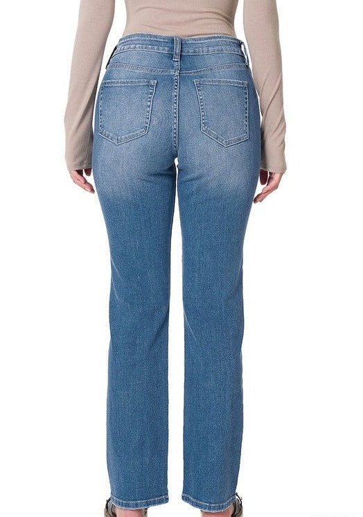 Straight Leg Denim Jeans