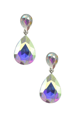 Teardrop Crystal Gem Earring