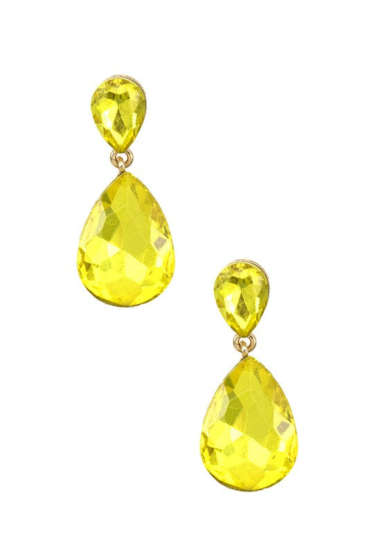 Crystal hot sale gem earrings