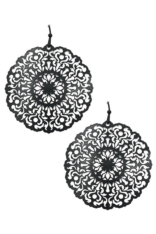 Round Filigree Dangle Earring