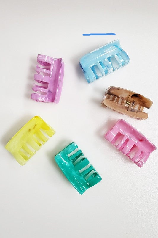 Marble Hair Clips