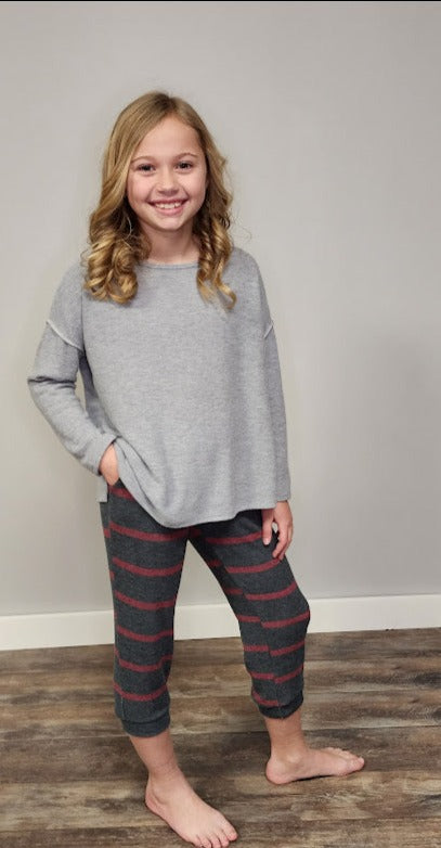 Kids Brushed Solid Knit Top
