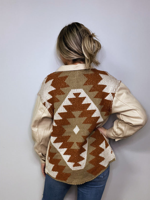 Aztec Print Jacket