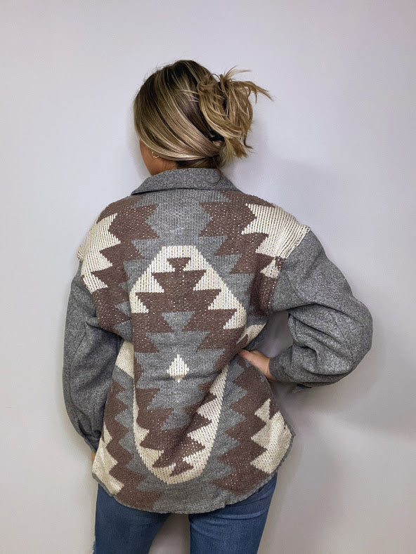 Aztec Print Jacket
