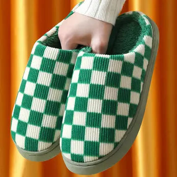 Simple Checkered Slippers