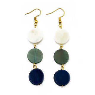 Omala Azure Coast Earrings - Triple Circle Cool