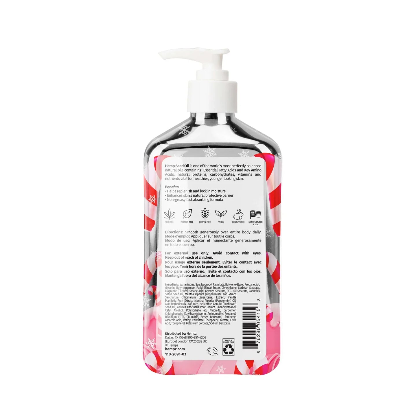 Hempz Holiday Candy Cane Lane Moisturizer 17oz