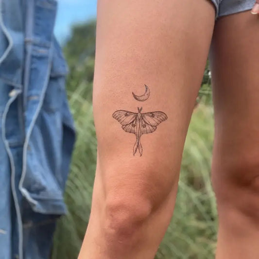 Nature Tats Luna Moth Temporary Tattoo
