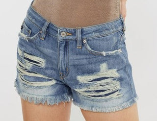 Kancan Mid Rise Boyfriend Shorts