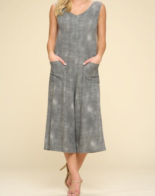 Charcoal French Terry Jumpsuit
