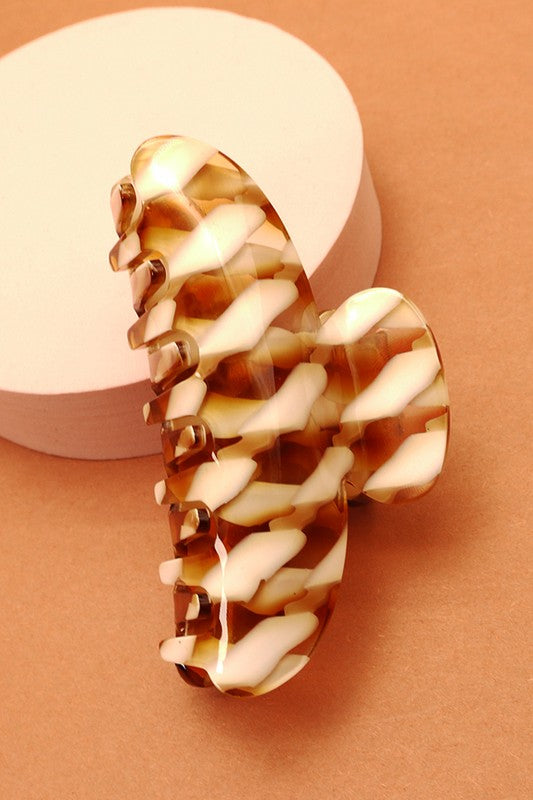 Candy Stripe Hair Claw Clip