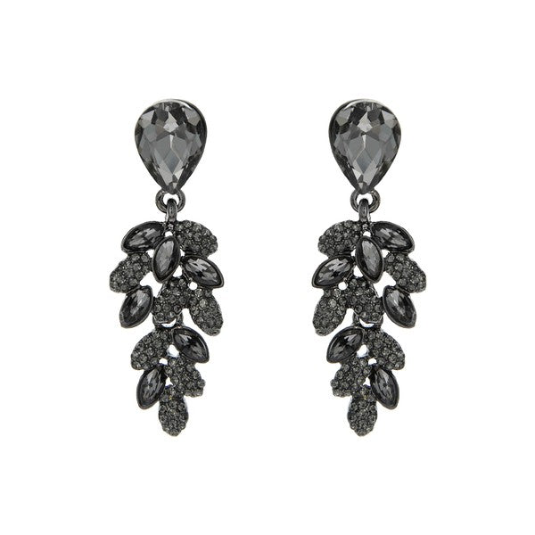 Crystal Drop Cluster Earrings