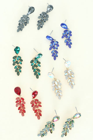 Crystal Drop Cluster Earrings